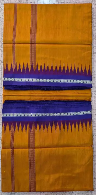Sambalpuri Silk Joda-Mustard