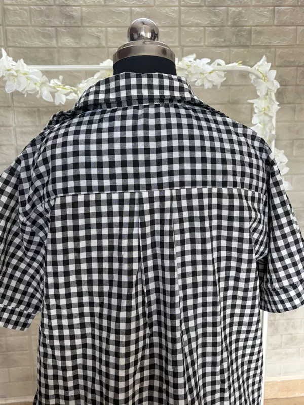 Black & white Gingham Shirt dress