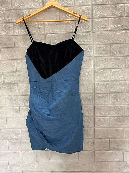 Denim Strapless Corset Mini Dress
