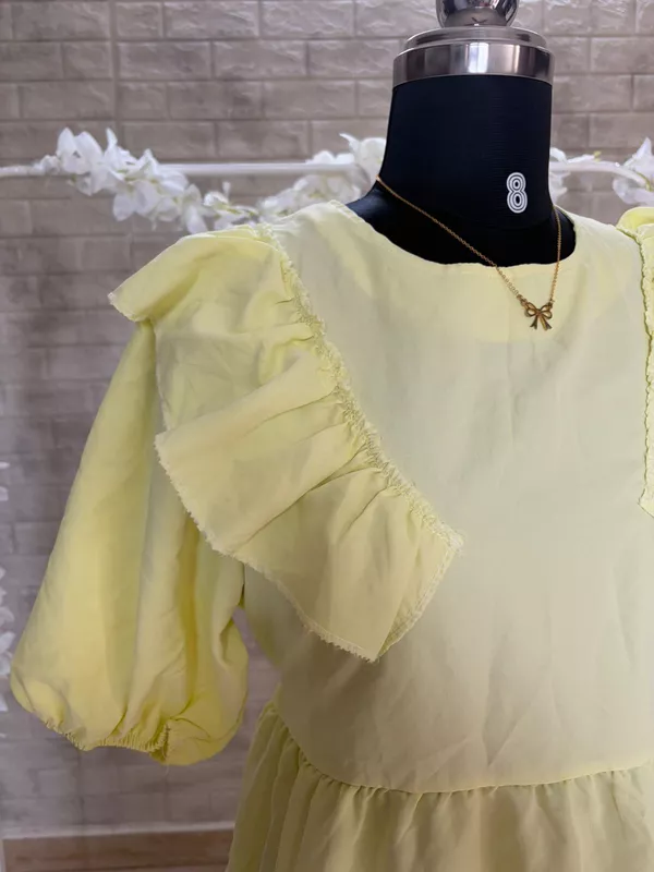 Yellow Pastel A-Line Dress