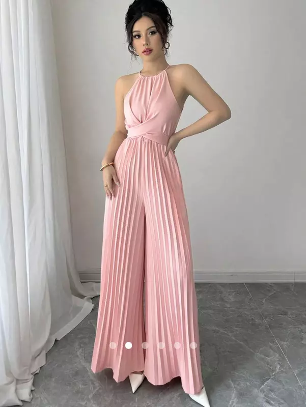 Pink crossed jumpsuit