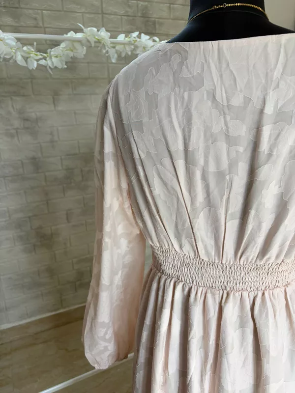 Apricot Darted A-Line Dress