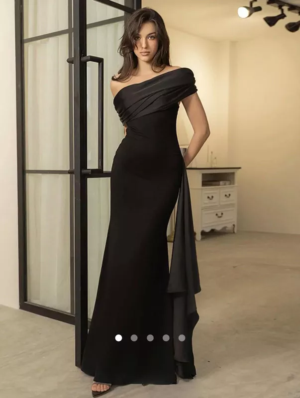 Black Asymmetric Bodycon Dress