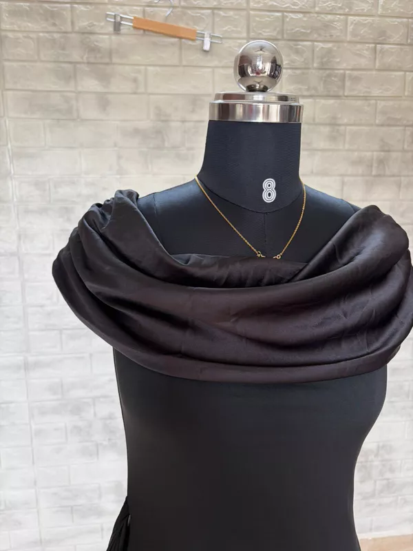 Black Asymmetric Bodycon Dress
