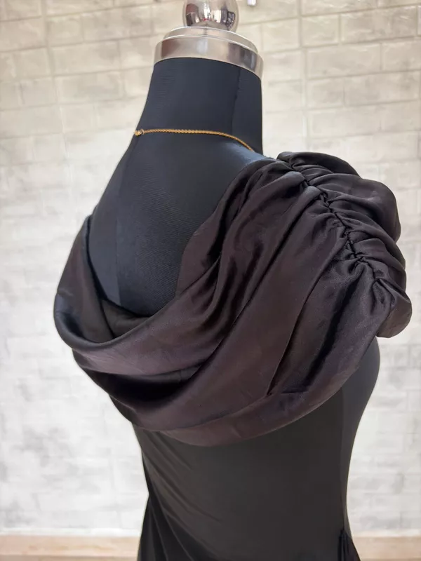 Black Asymmetric Bodycon Dress