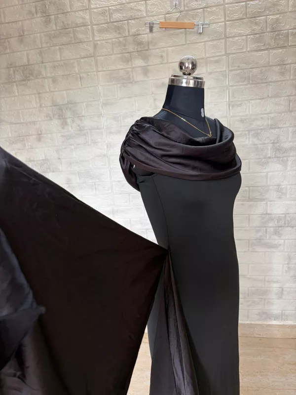 Black Asymmetric Bodycon Dress