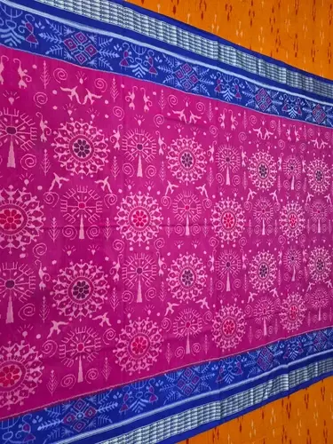 ROUND TRIBAL BAPTA SILK SAREE