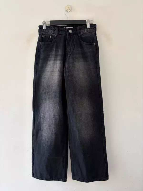 Carbon wash baggy jeans