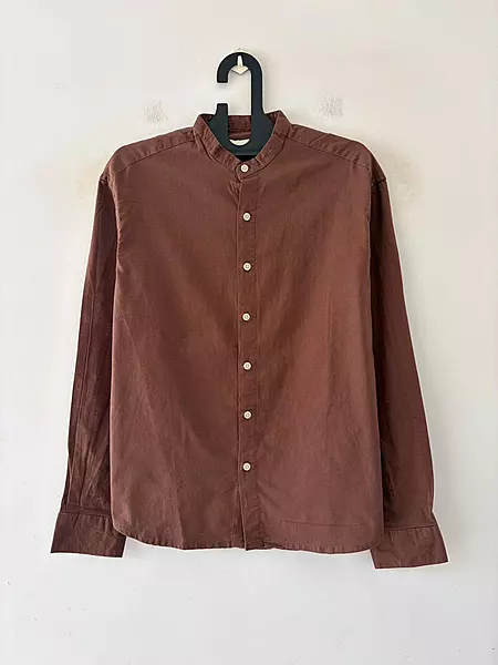 Wood brown linen mandarin