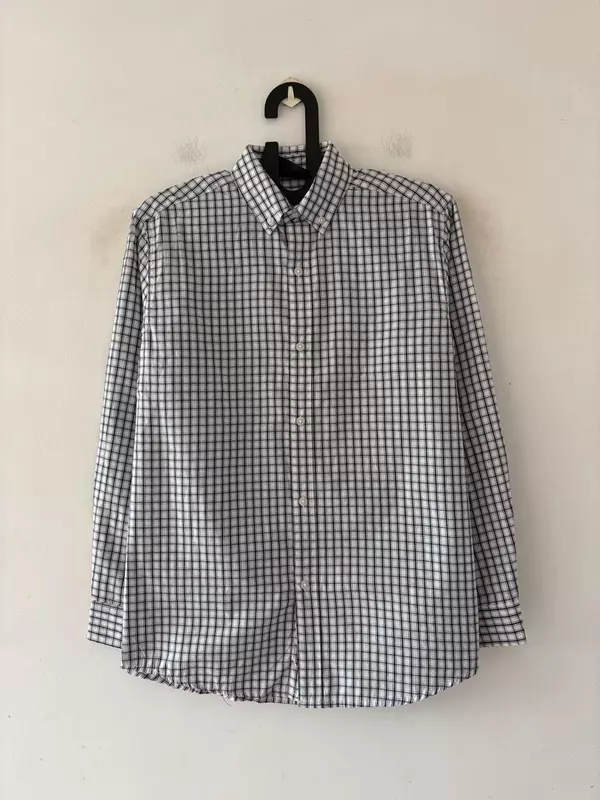 Pearl grid micro check shirt