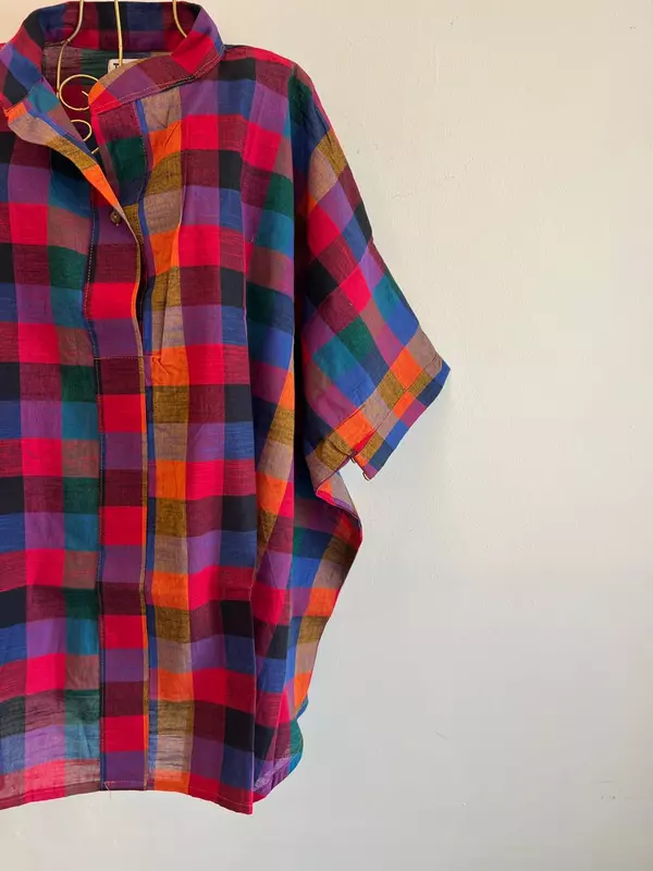 Madhavi's Anti-Fit Shirt - Madras Checks - Black Hues