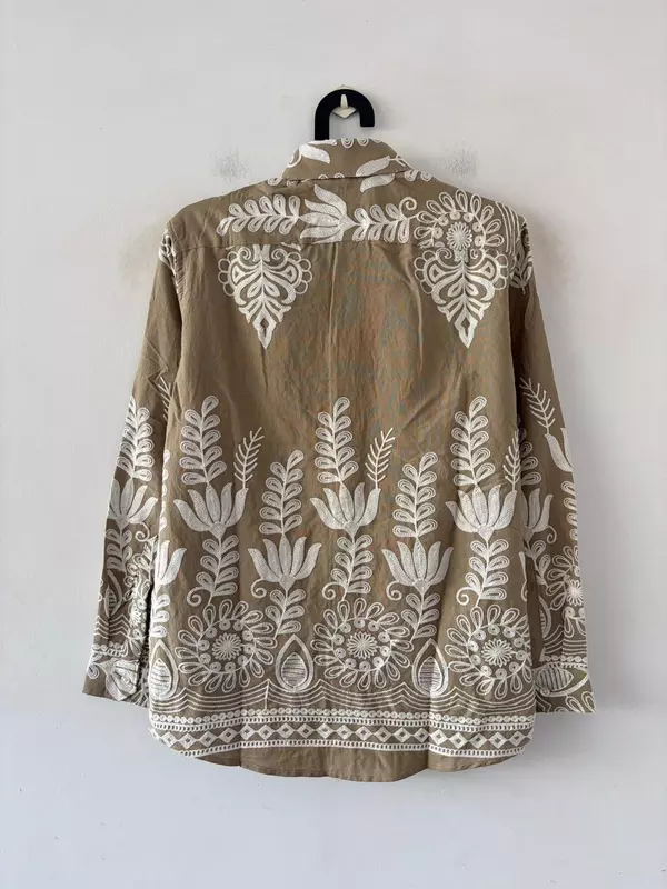 Sandstone embroidered shirt