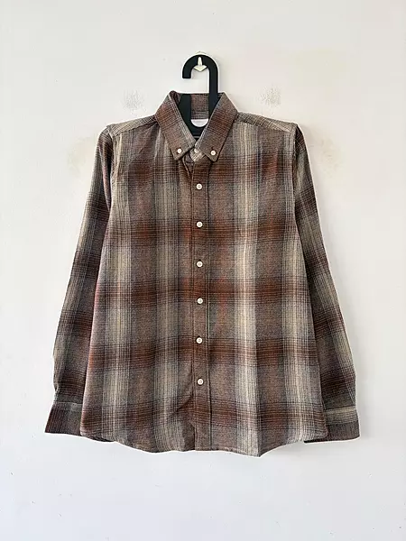 Walnut brown & dune flannel