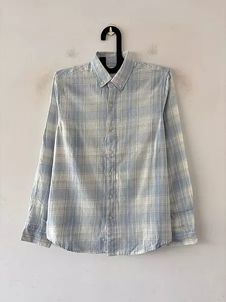 Steel blue & frost flannel