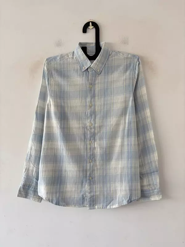 Steel blue & frost flannel