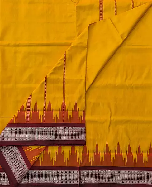 SAMBALPURI SILK JODA-GOLDEN YELLOW