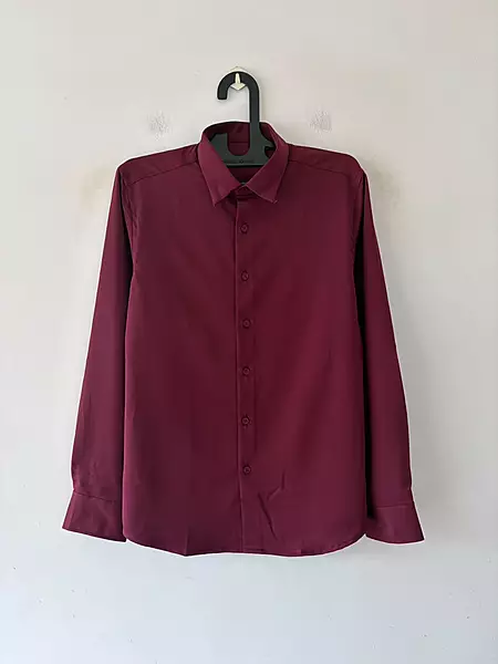 Cherry red Imp-plain shirt