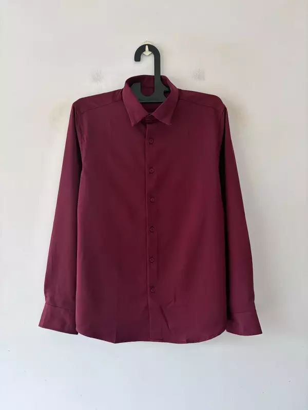 Cherry red Imp-plain shirt