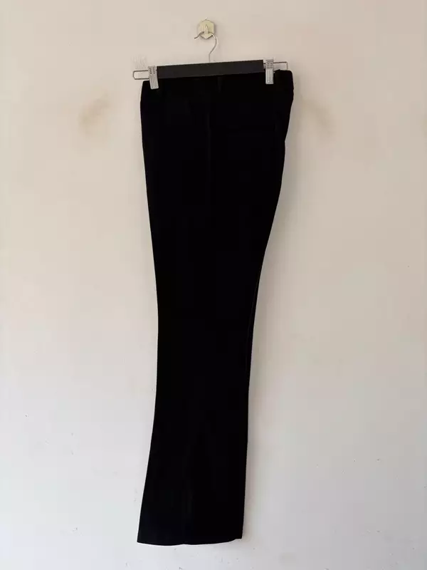 Jet black boot-cut formal pants