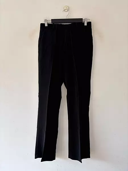 Jet black boot-cut formal pants