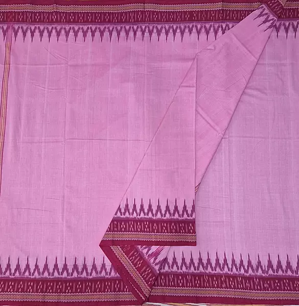 BANDHA BORDER COTTON JODA-PINK