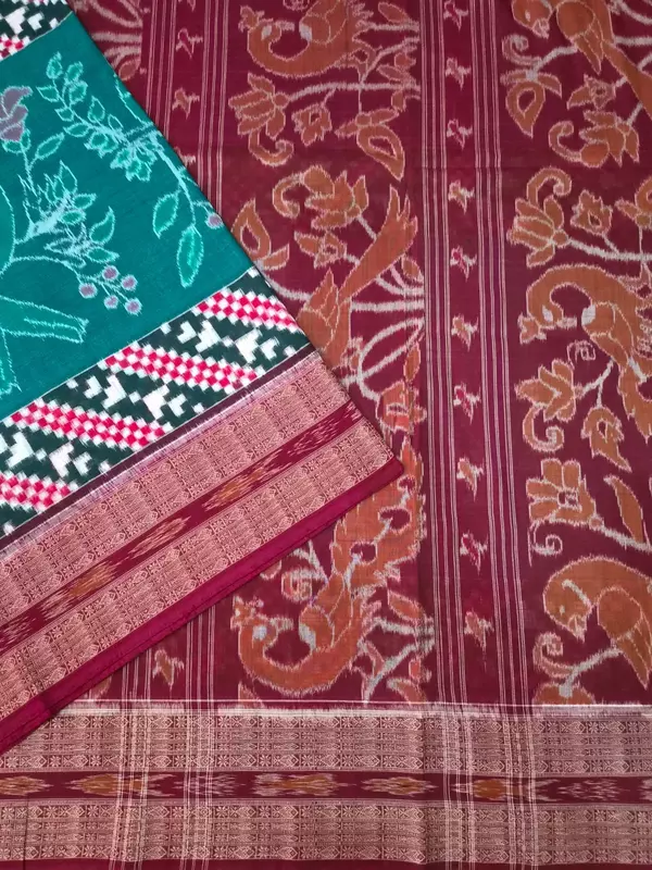 PARROT SAKTA SAREE-MULTICOLOUR