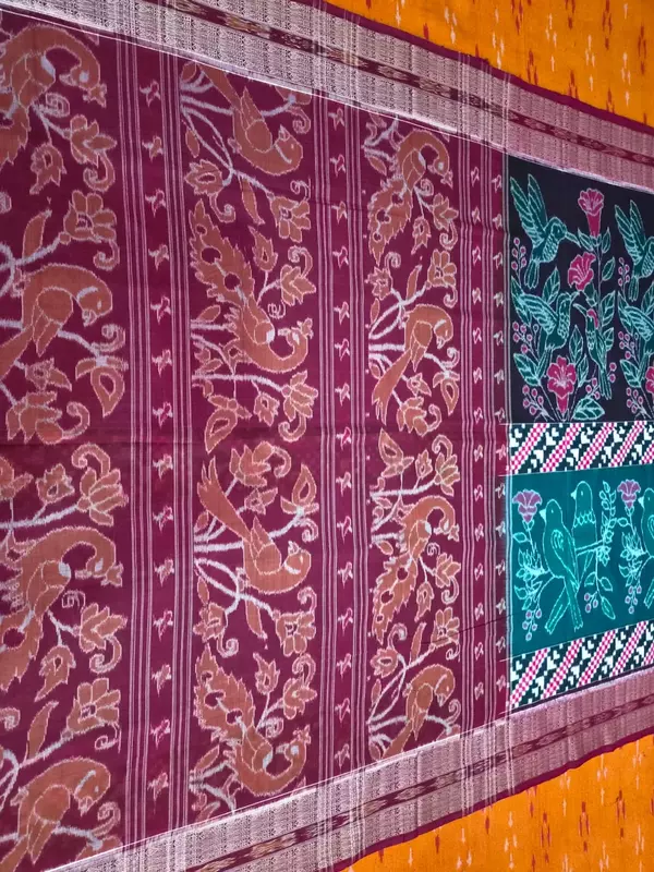 PARROT SAKTA SAREE-MULTICOLOUR