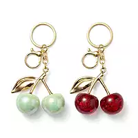 Cherry Metal Bag Charm & Keychain