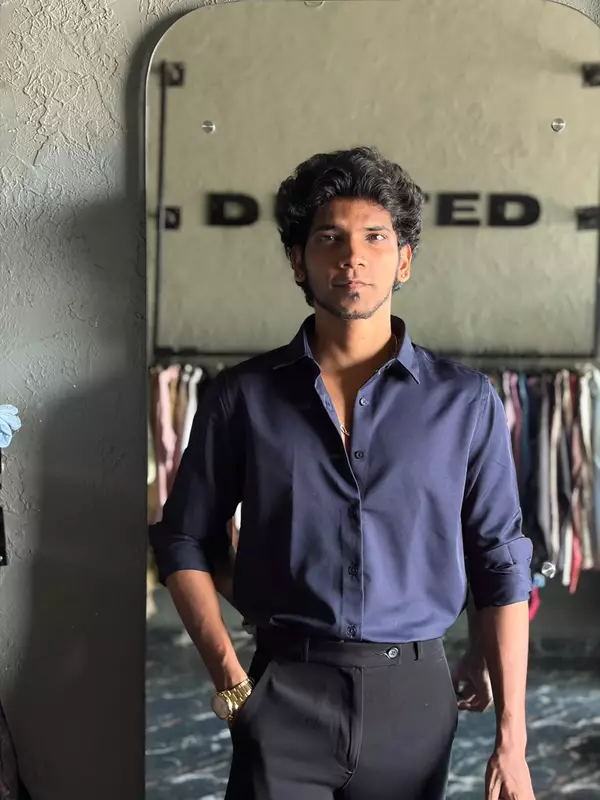 Navy luxe Imp-plain shirt