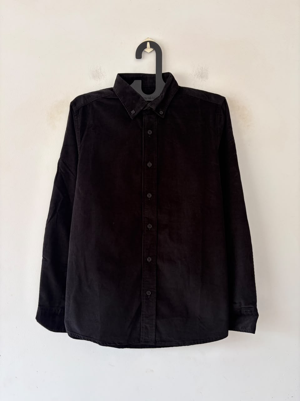 Jet black corduroy shirt