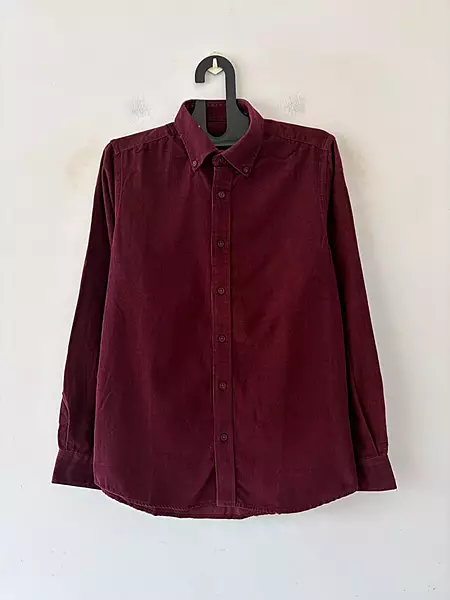 Rich maroon corduroy shirt