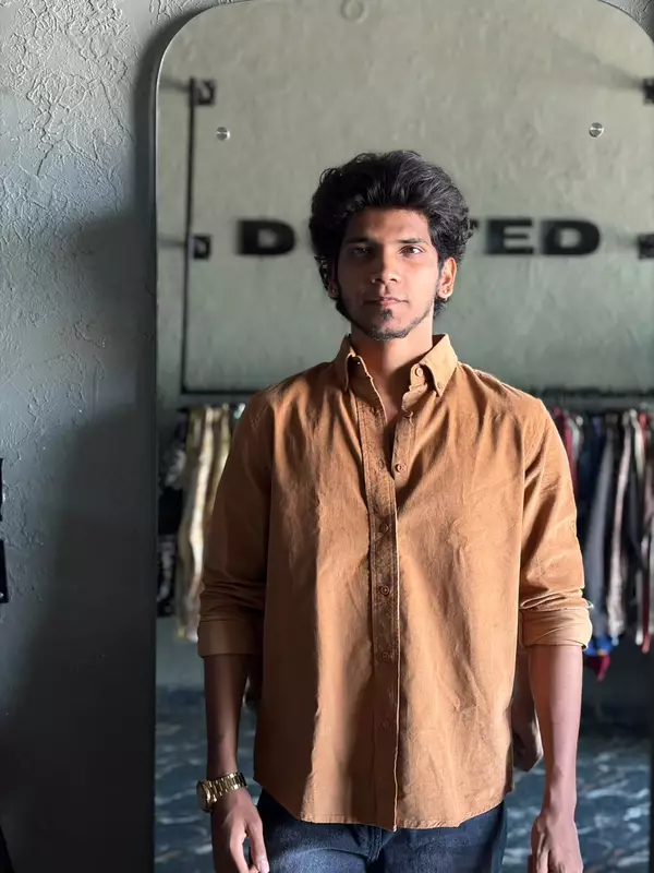 Camel corduroy shirt