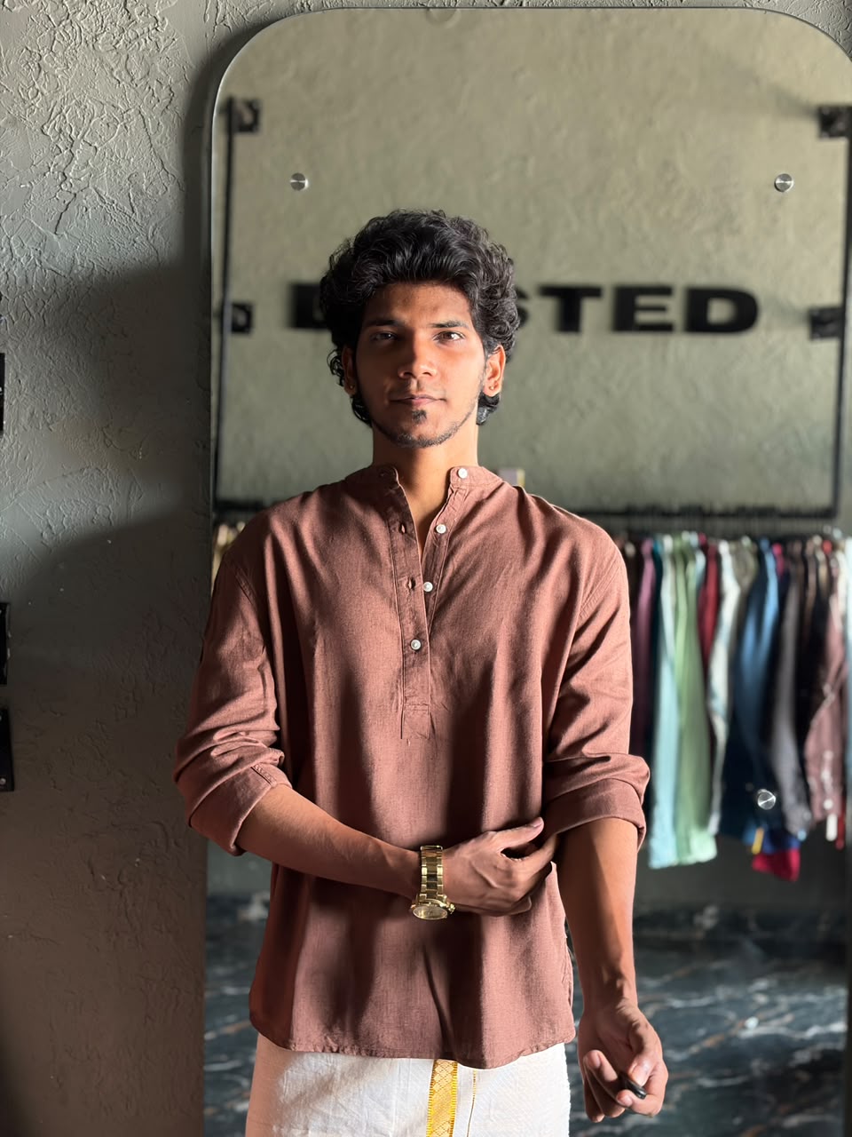 Cocoa drift short kurta