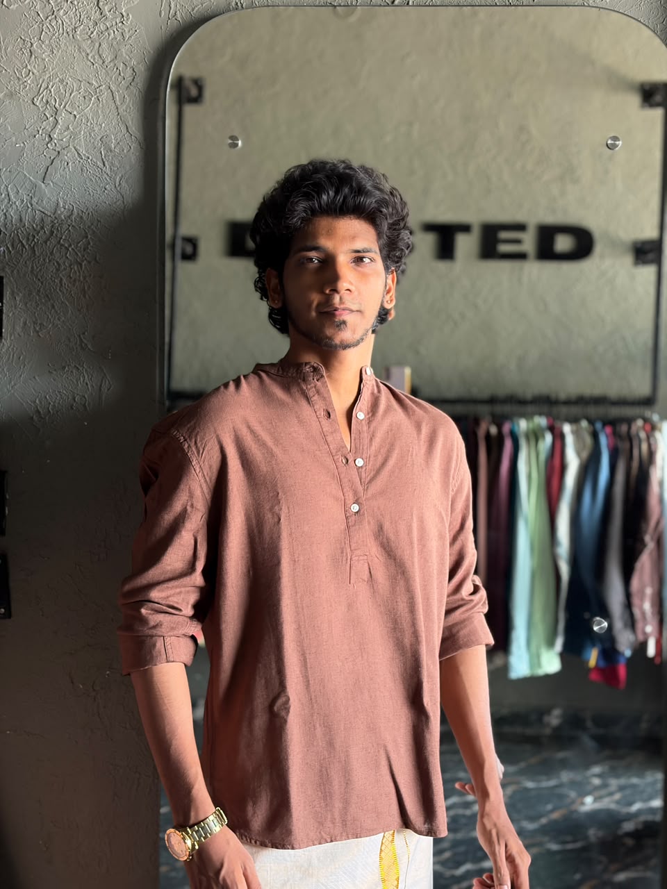 Cocoa drift short kurta