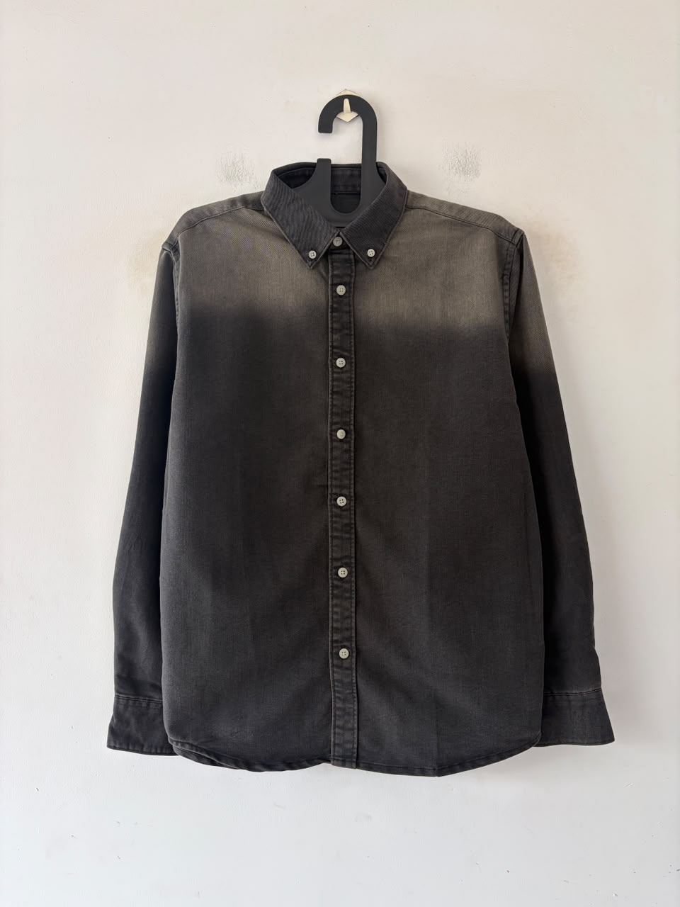Charcoal wash denim shirt