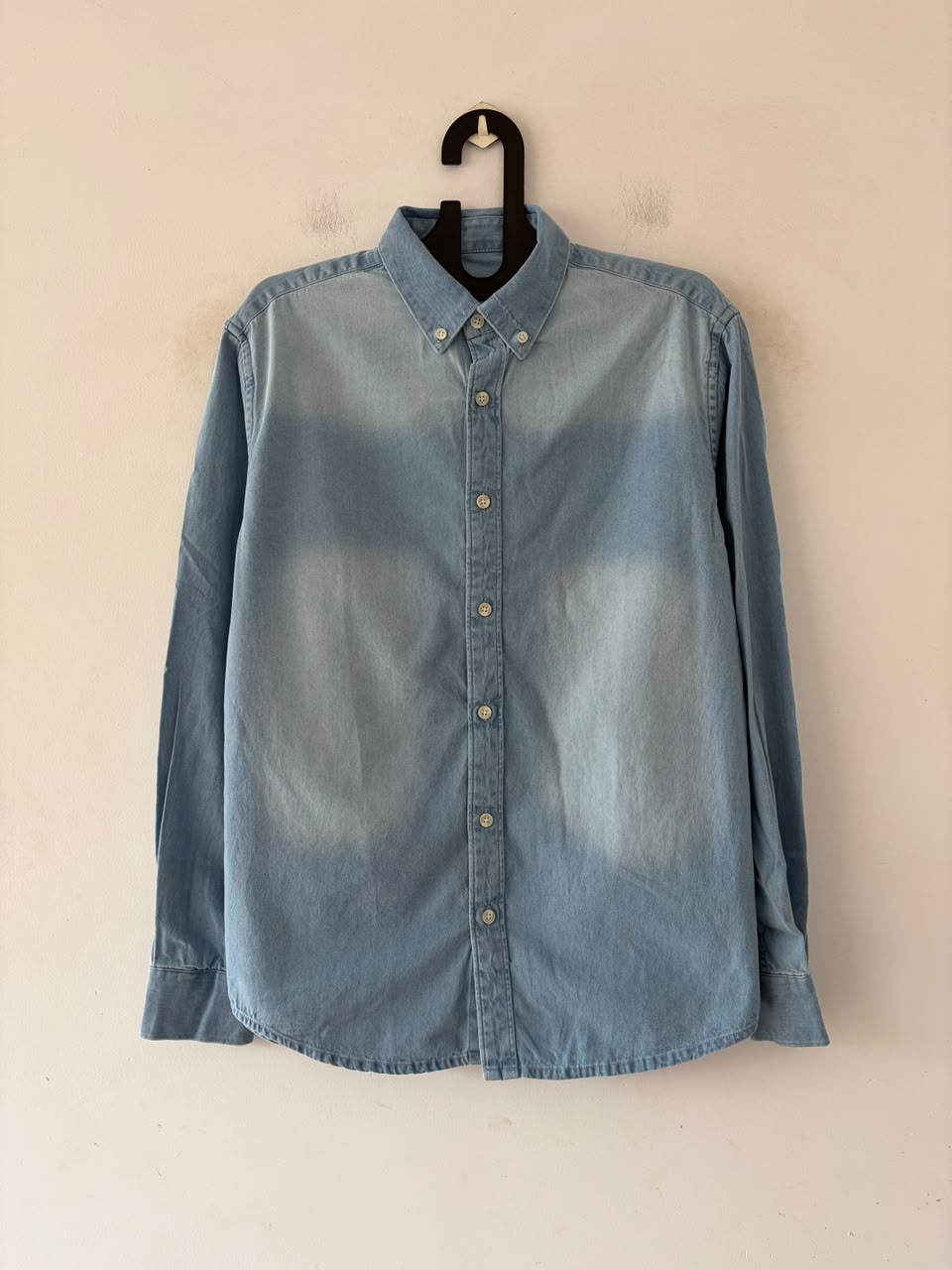 Cloud wash denim shirt
