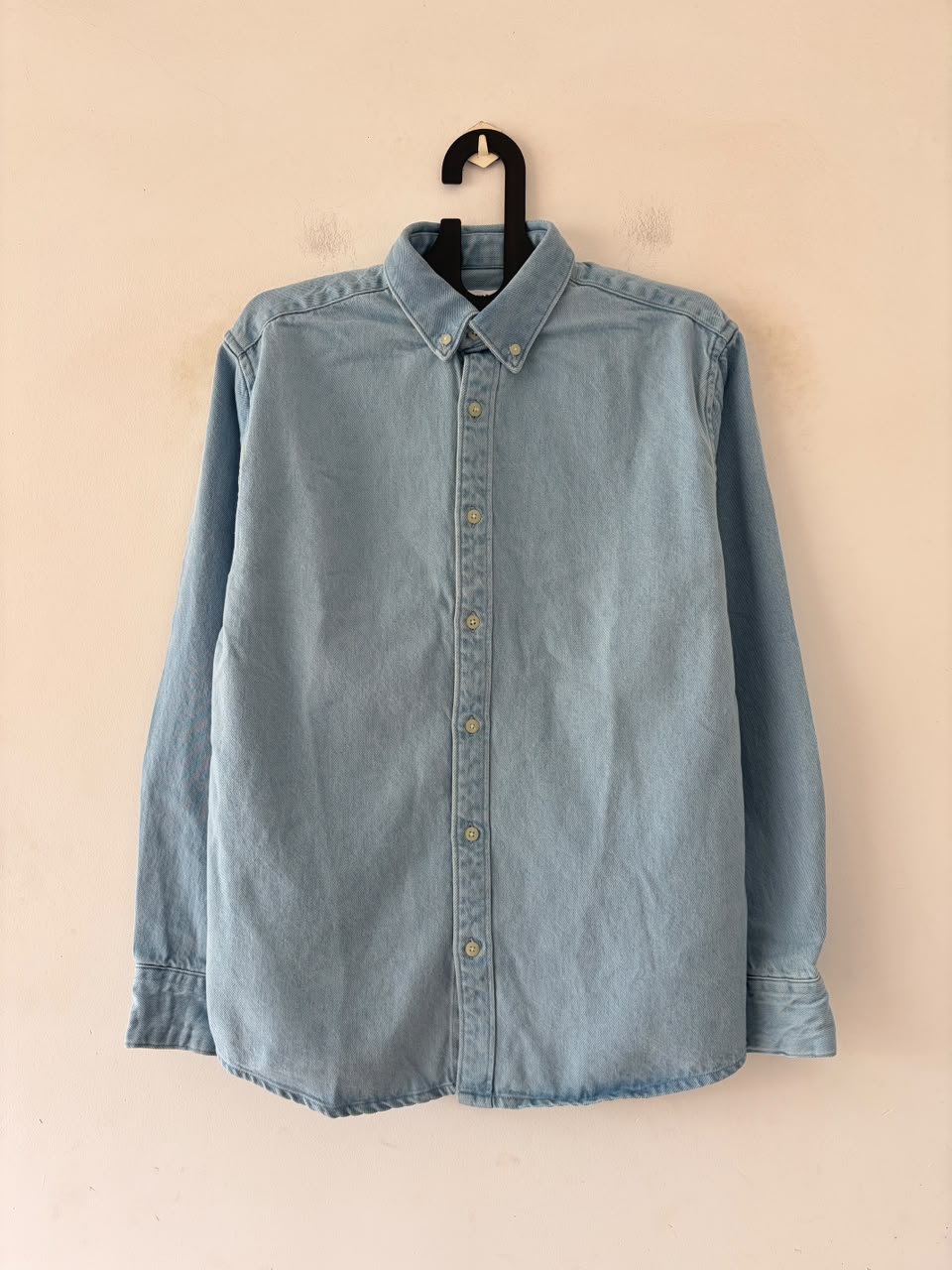 Ice wash denim shirt