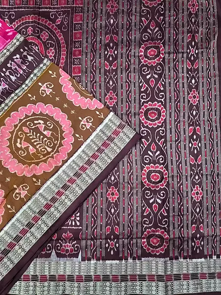 Tribal 6 Border Silk Saree-Multicolour