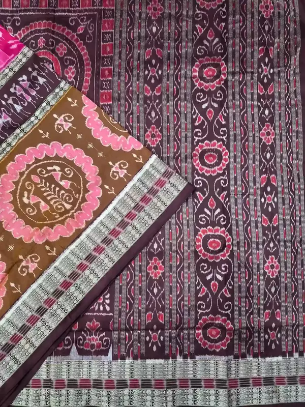 Tribal 6 Border Silk Saree-Multicolour