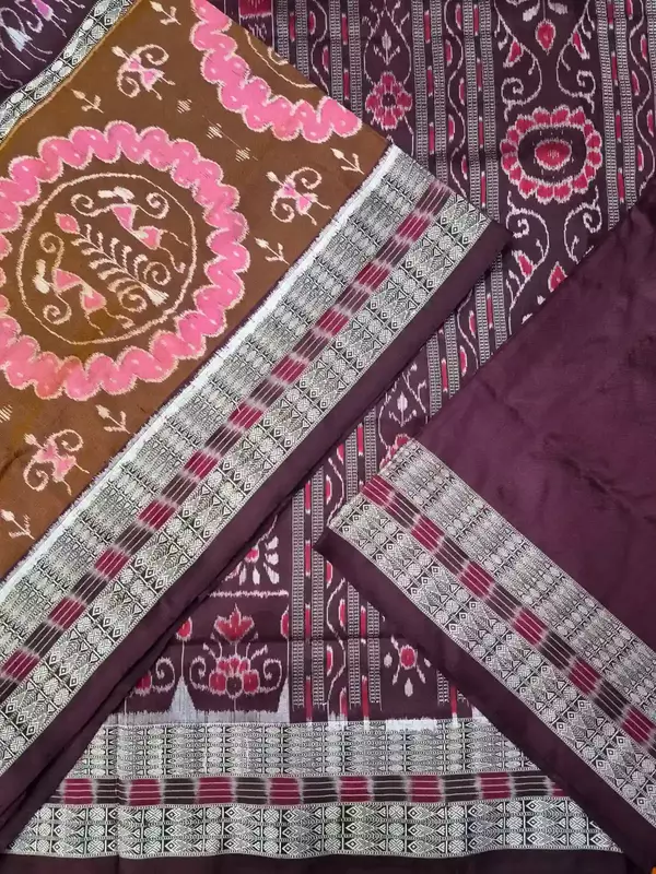 Tribal 6 Border Silk Saree-Multicolour