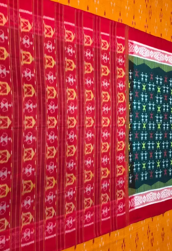 BANDHA BORDER TERACOTTA SAREE