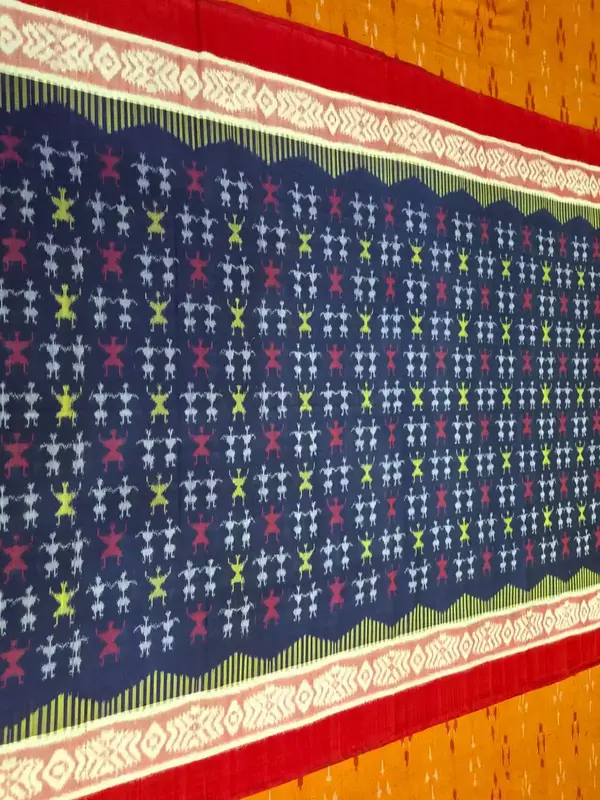 BANDHA BORDER TERACOTTA SAREE