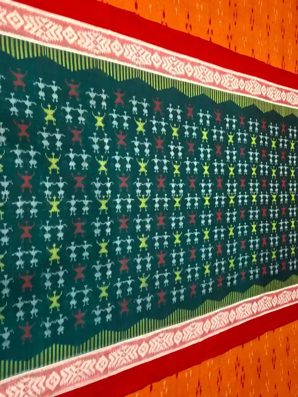 BANDHA BORDER TERACOTTA SAREE