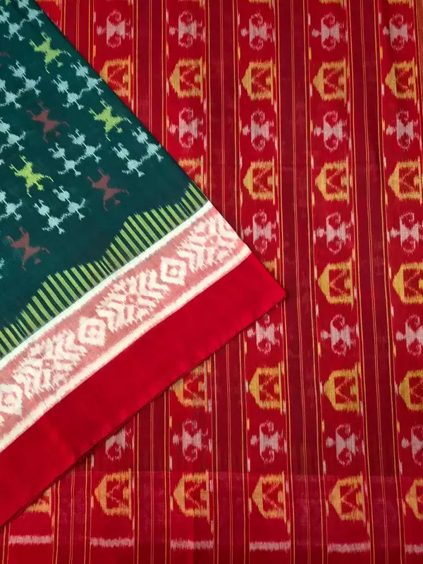 BANDHA BORDER TERACOTTA SAREE