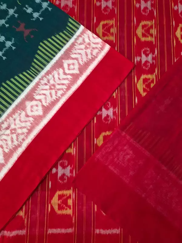 BANDHA BORDER TERACOTTA SAREE