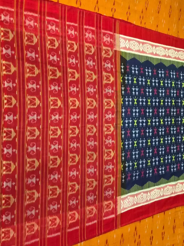 BANDHA BORDER TERACOTTA SAREE