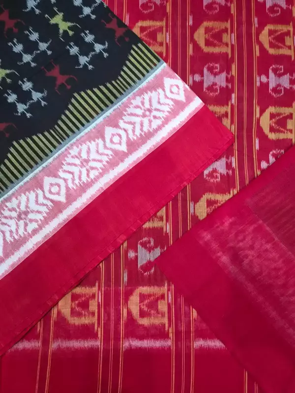 BANDHA BORDER TERACOTTA SAREE