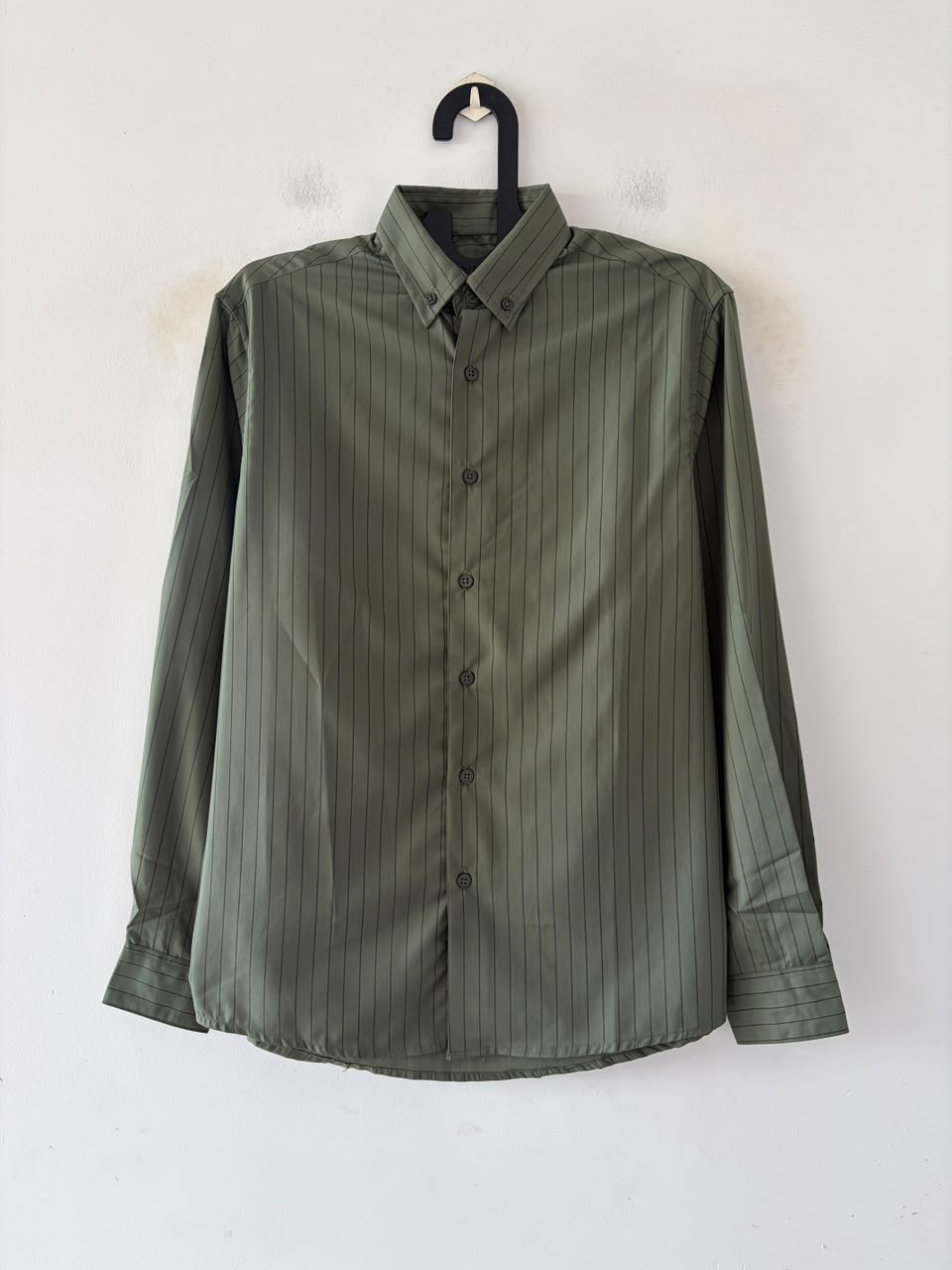 Olive crest pin stripes shirt