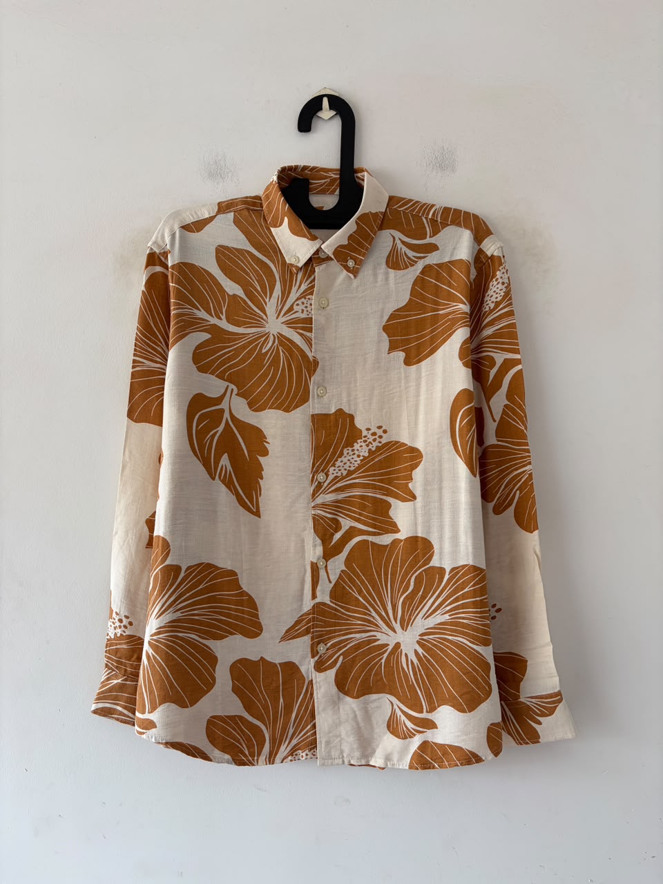 Amber sand bloom printed shirt