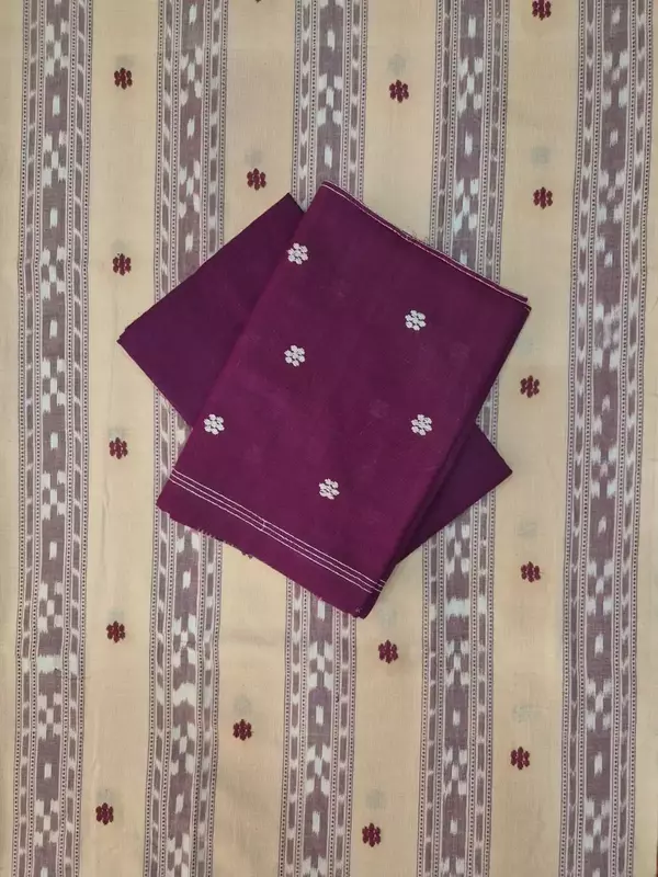 Mini Butti Dress Set-Cream-Maroon